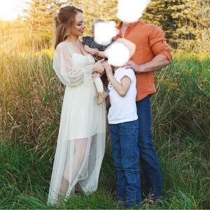 Cream Sheer Maxi Dress